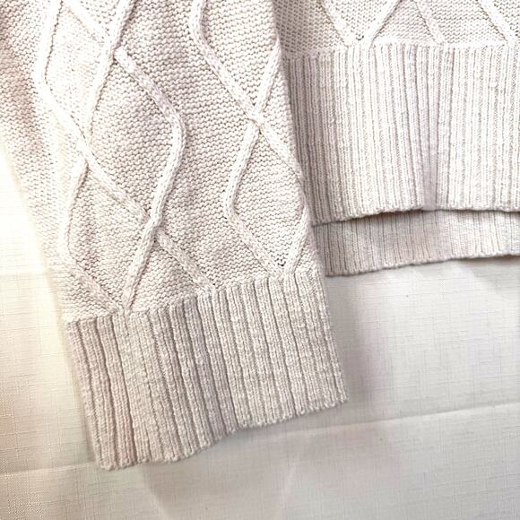 SANCTUARY Cable Knit Sweater Women's XL‎ Cotton Crewneck Coastal Nautical Preppy - Picture 3 of 9